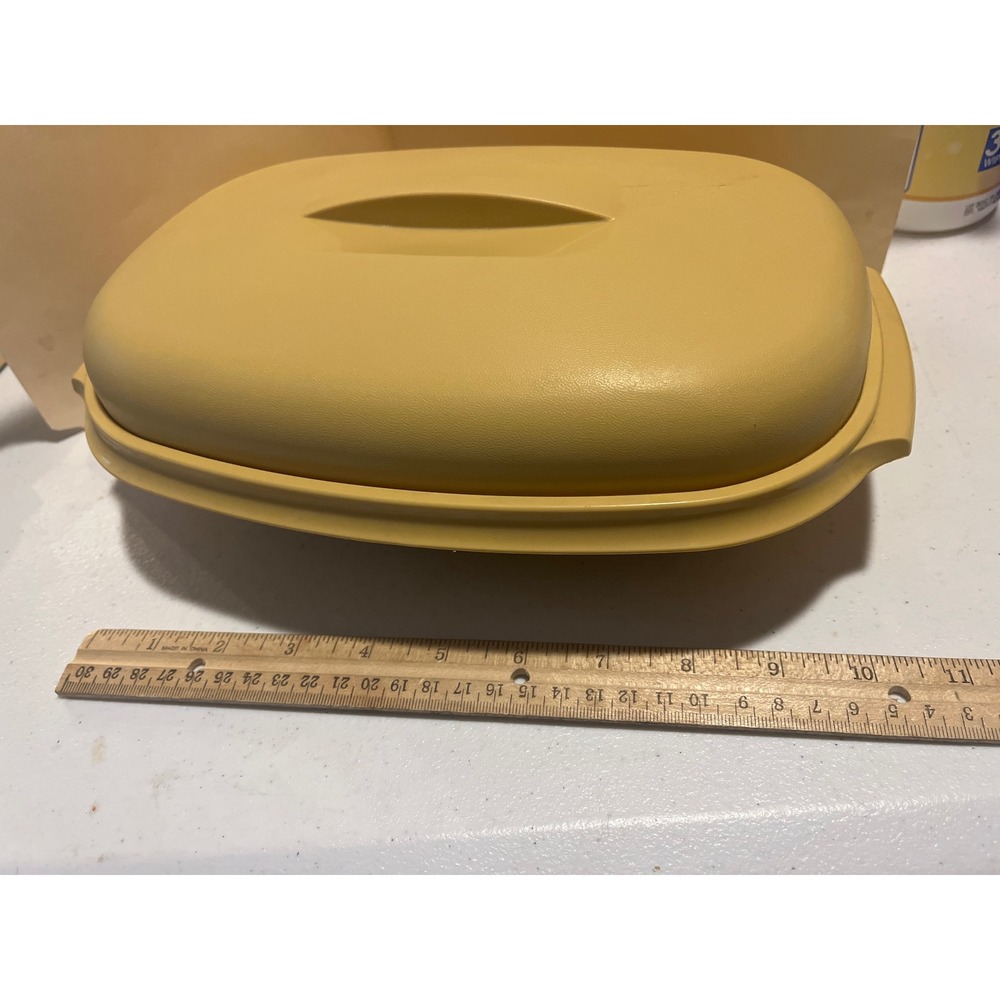 Vintage Tupperware Multi Server Harvest Gold Yellow 3 Piece Steamer 888-11